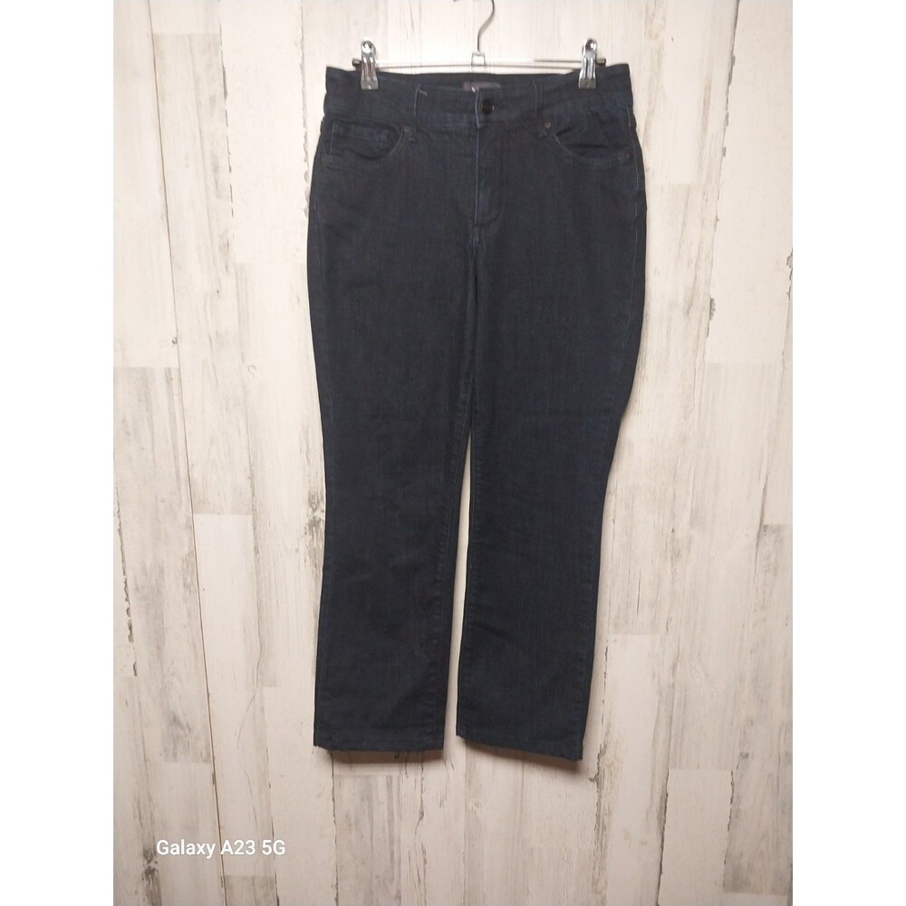 NYDJ Jeans Marilyn Straight Leg Dark Wash Size 6 Petite